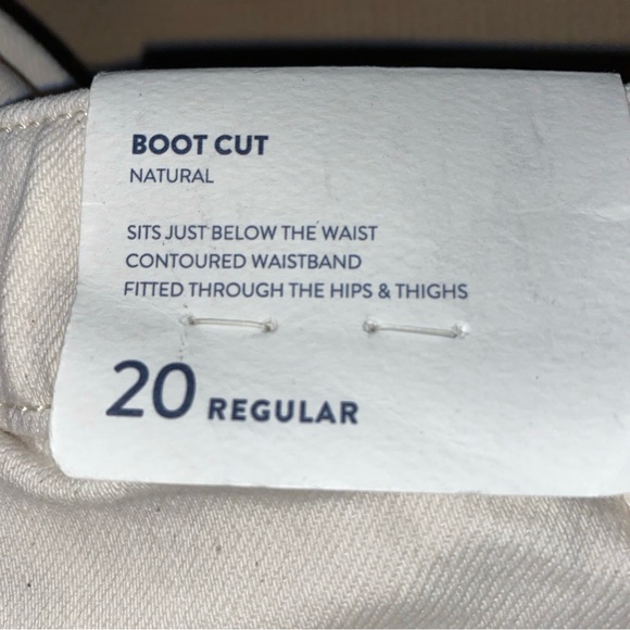 J.jill Denim “Boot Cut Jeans” Natural Size 20/Regular Zip Front Pockets NWT - Picture 5 of 6